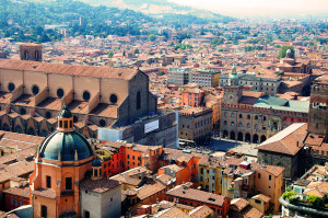 Aerial view of Bologna, Italy